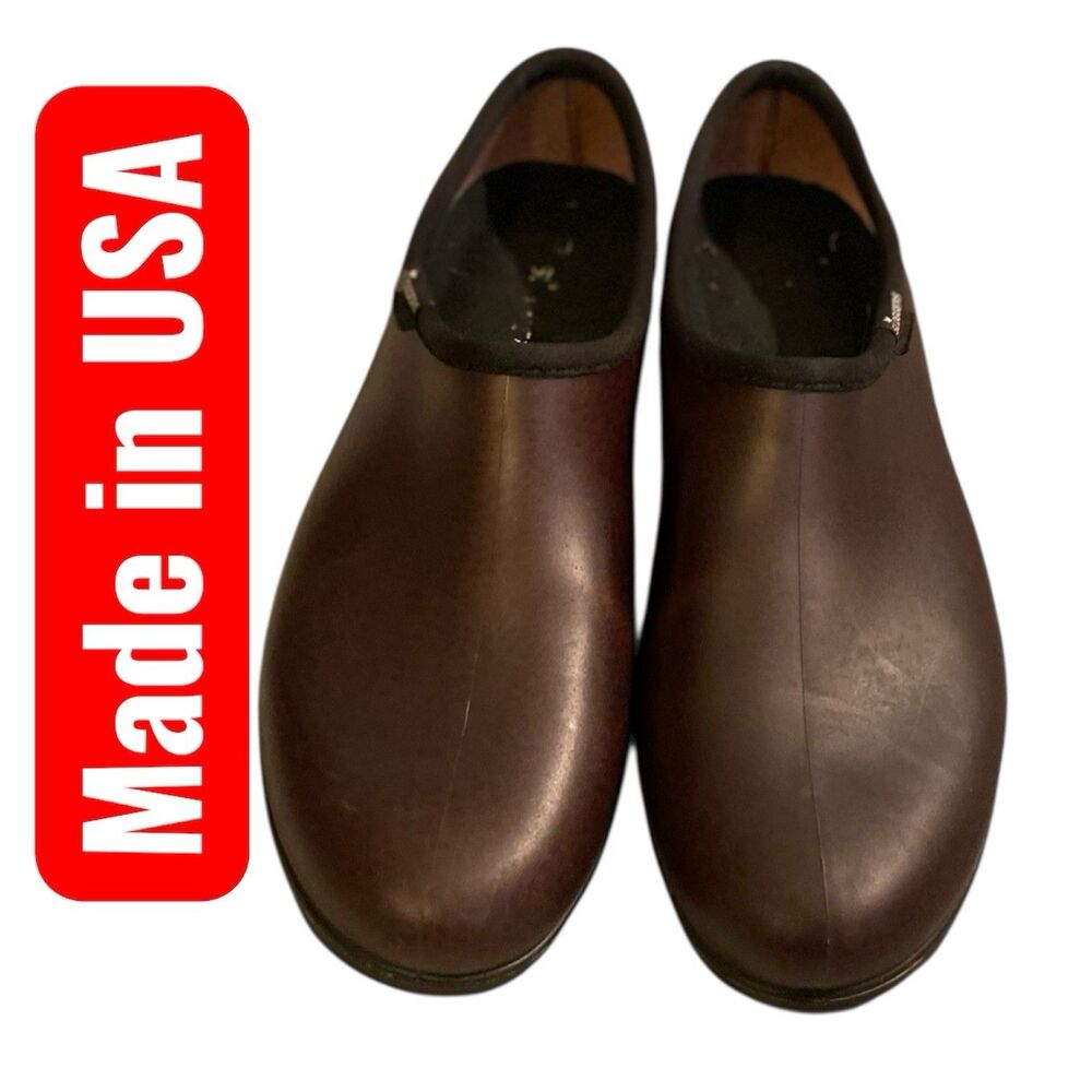 Sloggers Men’s Size 12M Slip On Brown Rain Garden Shoes USA Made